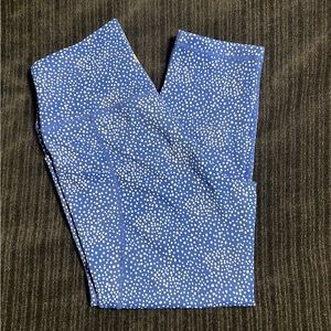 Senita Athletics Lux Capris in Blue Dots